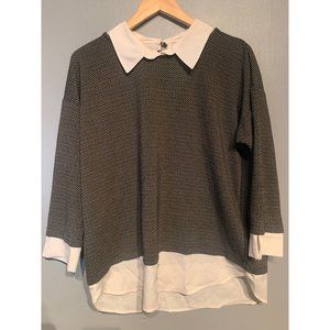 Ann Taylor - Faux Sweater/Shirt - L